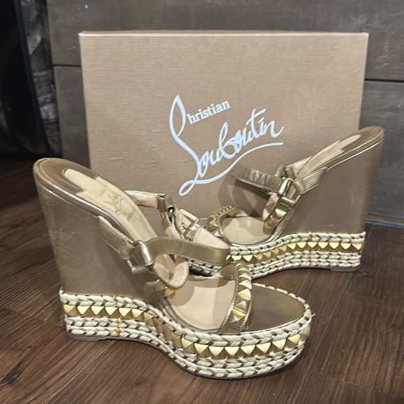 Christian Louboutin Shoes - Christian Louboutin Cataclou 140 Calf Lame/Rope